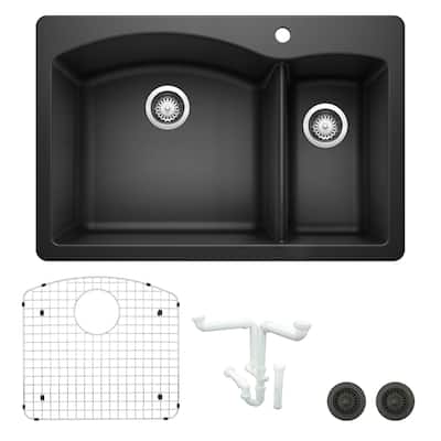 Blanco KA-440200 Diamond 33" Dual Mount Double Basin Granite Composite