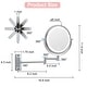 preview thumbnail 8 of 6, 8 inch Double-Sided Wall Mounted 10X LED Magnifying Bathroom Mirror