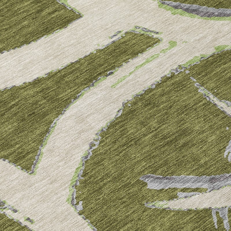HomeRoots Abstract Transitional Rectangle Outdoor Rug