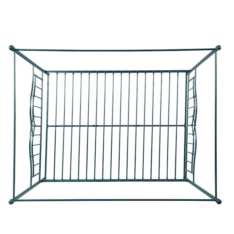 Christopher Knight Home - Voss Queen Iron Canopy Bed Frame with Four-Post Canopy Design