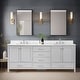 preview thumbnail 1 of 10, Prismosaic 84 in. Lunar Gray Vanity with Countertop & Splash, Double Sinks Vanity & Engineered Marble Top