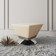 preview thumbnail 6 of 15, Manhattan Comfort Diamond Polished Chrome Swivel Ottoman