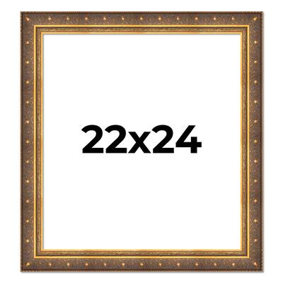 22x24 Frame Vintage Gold Solid Wood Picture Frame | 2.5 Inch Moulding