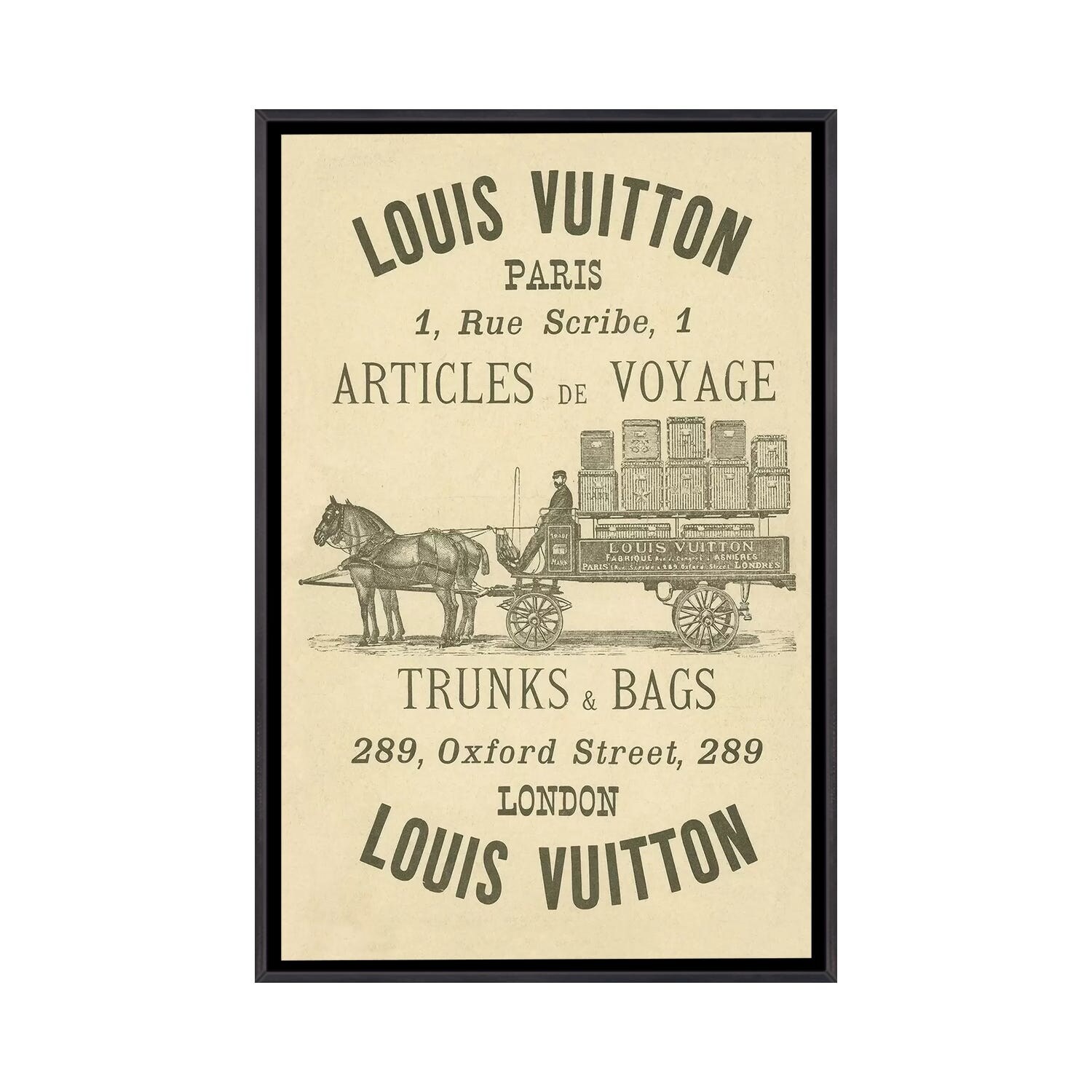 iCanvas 'Vintage Woodgrain Louis Vuitton Sign 3' by 5by5collective Canvas  Print - Bed Bath & Beyond - 15439886