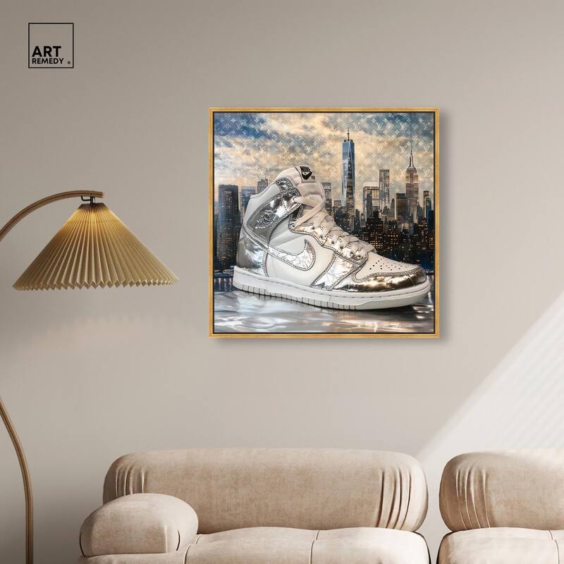 NYC Metallic Sneaker Canvas by Art Remedy