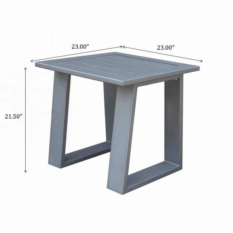 Outdoor Aluminum Square End Table