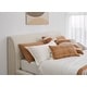 preview thumbnail 5 of 8, Louis Upholstered Platform Bed in Natural Linen