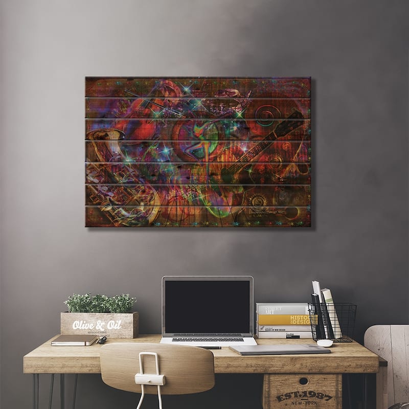 DMB Print On Wood by Jumbie - Multi-Color