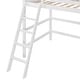 preview thumbnail 8 of 11, Twin Size Loft Bed with Ladder, Solid Wood, White