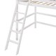 preview thumbnail 8 of 11, White Twin Solid Wood Loft Bed with Ladder & Fence