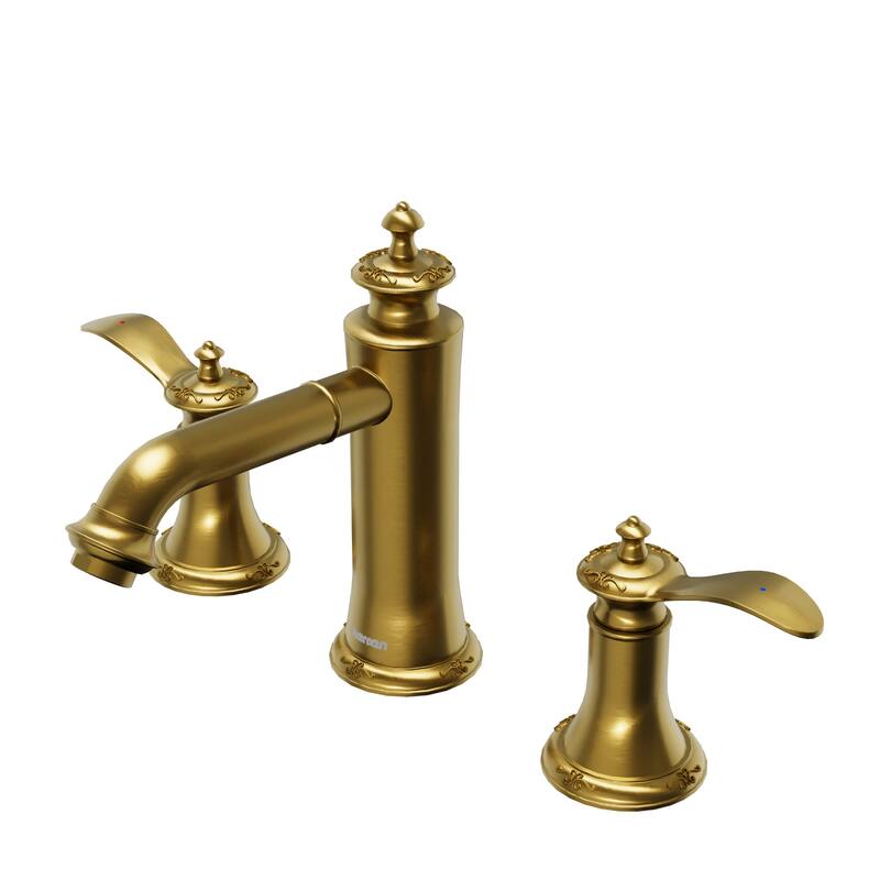 Karran Vineyard KBF474 2-Handle Three Hole Widespread Bathroom Faucet with Matching Pop-up Drain