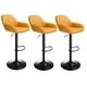 preview thumbnail 41 of 51, Glitzhome Set of 3 Mid-Century Modern Adjustable Swivel Bar Stools - Set of 3