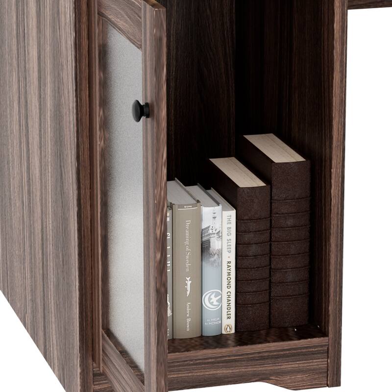 L Shaped Desk with File Cabinet and Hutch, Home Office Corner Computer Desk with Drawers and Charge Station
