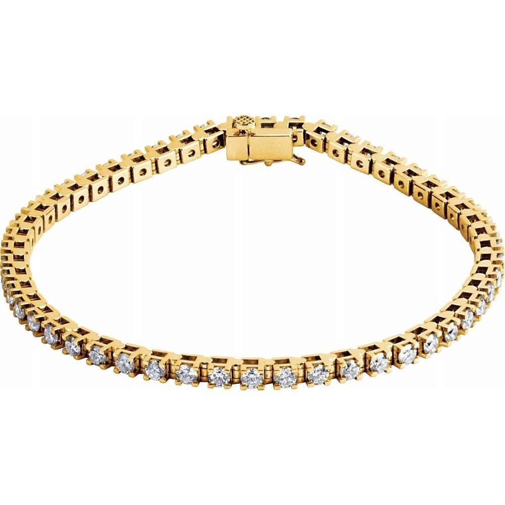 14K Gold Lab-Grown Diamond Line Bracelet, 7.5