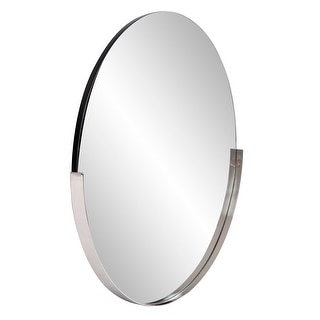 Allan Andrews Framed Silver Round Decorative Dante Wall Mirror - 30" Diameter x 1.1/2"