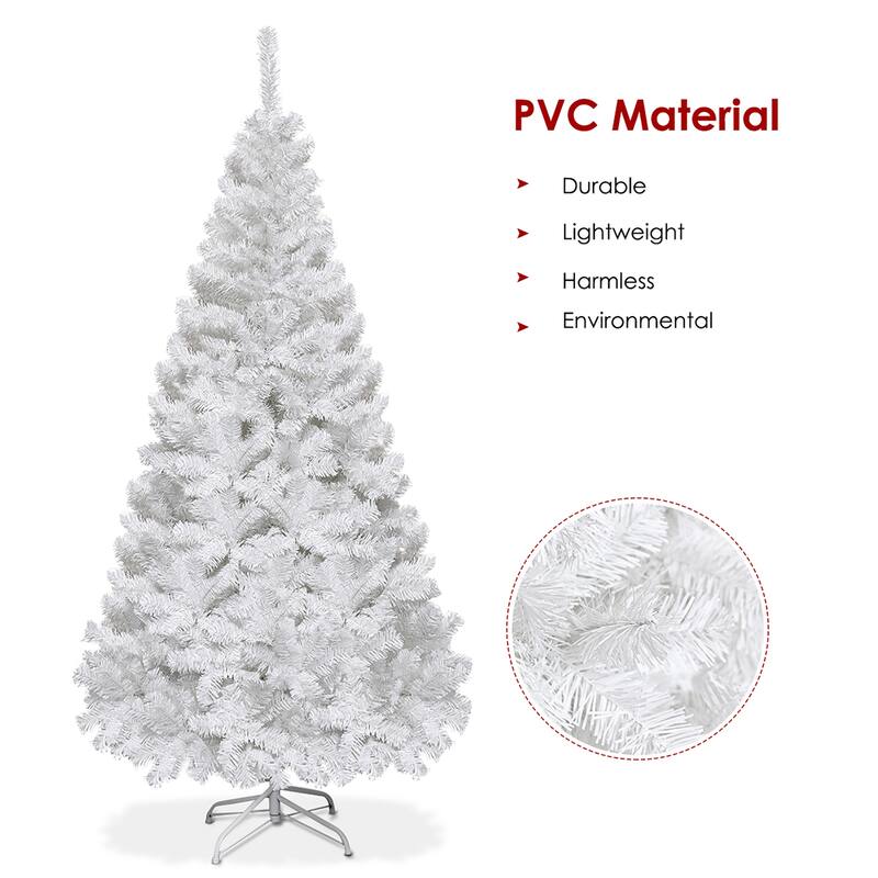 Artificial Christmas Tree White Pine Tree with Solid Metal Legs