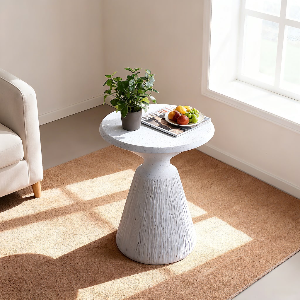 Cement Outdoor End Tables for Patio