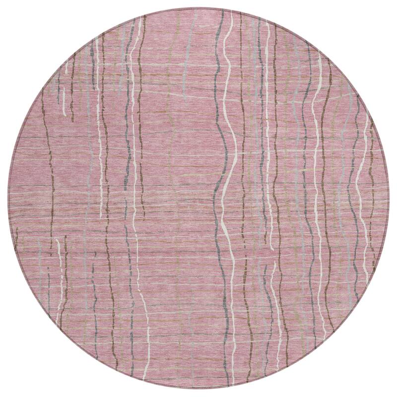 Machine Washable Indoor/ Outdoor Modern Century Chantille Rug