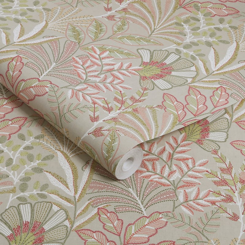 Graham & Brown Vendura Weave Pink Wallpaper