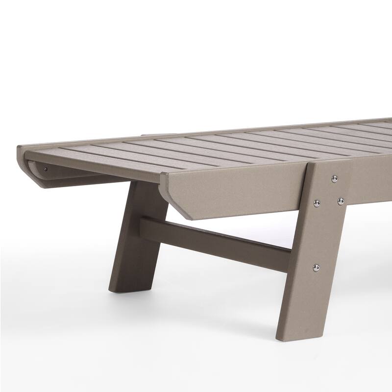 Laguna Hdpe All Weather Outdoor Patio Pool Reclining Chaise Lounge