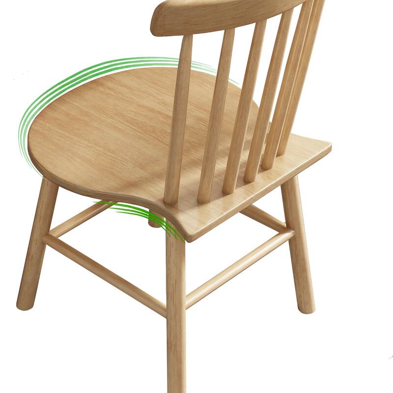 5-Piece Solid Wood Dining Table with Chair Set