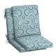 preview thumbnail 18 of 17, Arden Selections Outdoor Dining Chair Cushion 2 Count - Coastal Blue Geometric