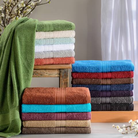 Miranda Haus Eco Friendly Cotton Soft and Absorbent Bath Sheet (set of 2)