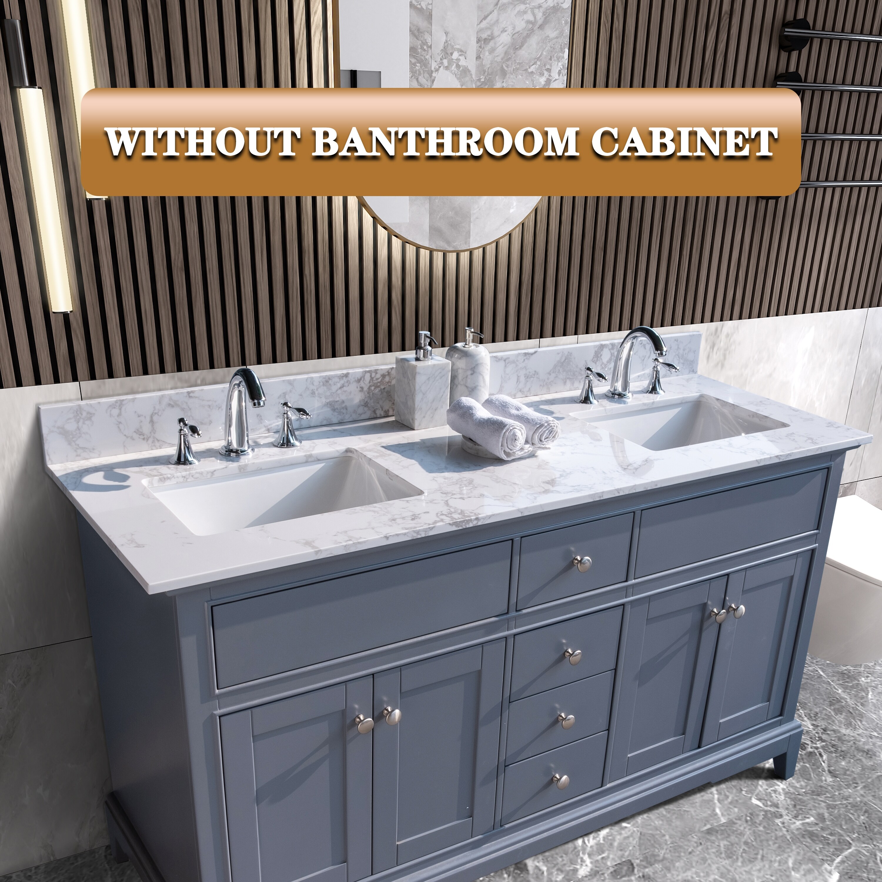 Tiramisubest 61x22bathroom Vanity Tops With Sink And Back Splash Overstock 33168087
