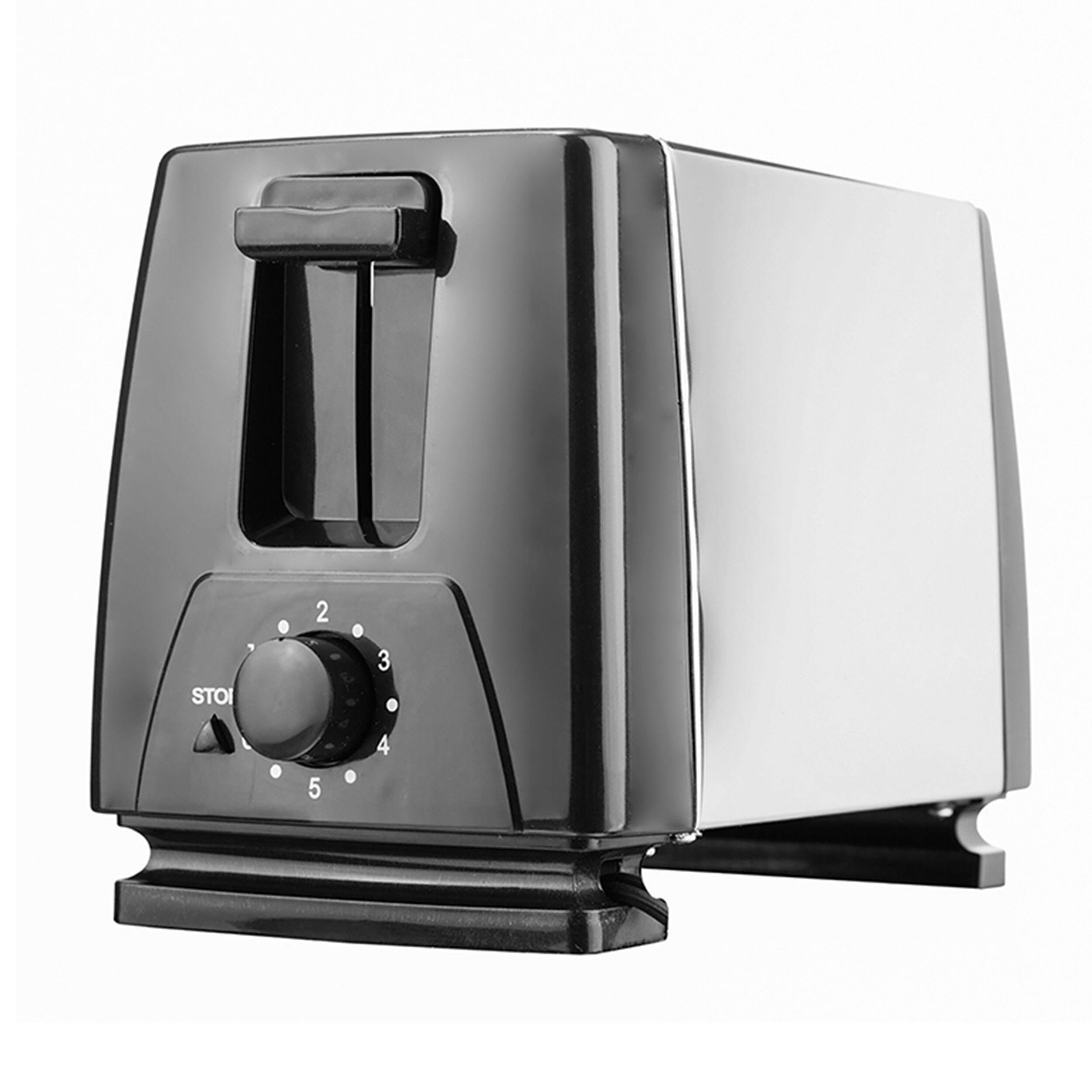 2 Slice Stainless and Black Toaster Bed Bath & Beyond 37434687