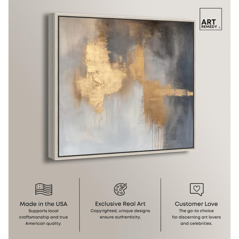 Golden Imprint Canvas by Art Remedy