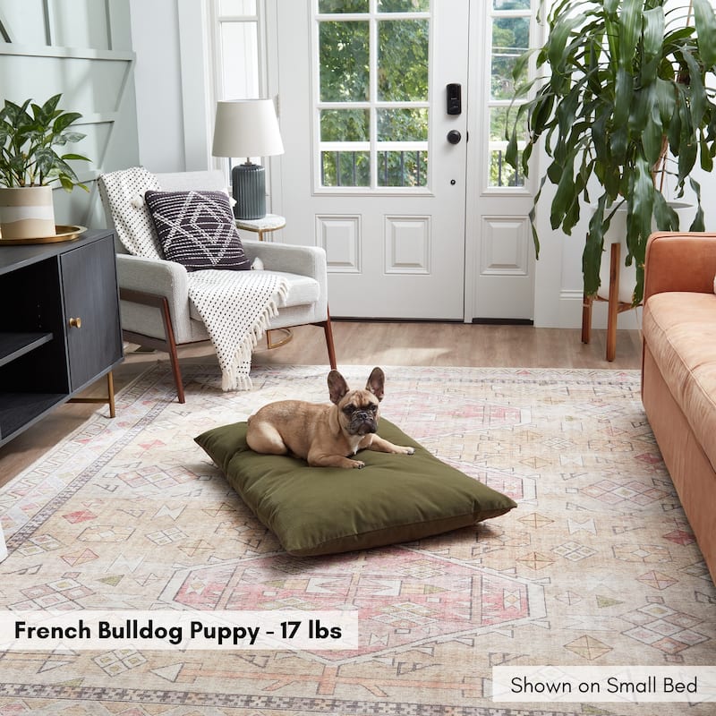 Charlie Corduroy Throw Dog Bed with Removable Cover