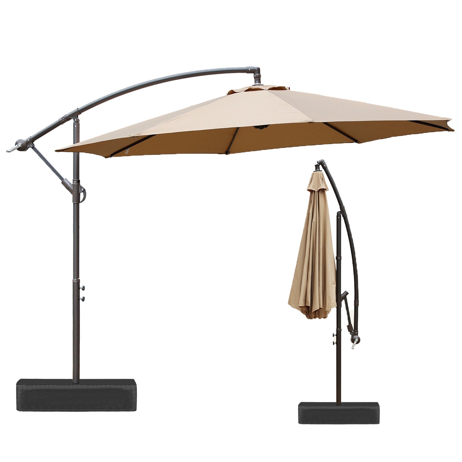 LIVOOSUN 6.5×6.5FT LED Square Patio Umbrella with UPF50+, Tilt Function, and Wind-Resistant Design——Experience Outdoor Comfort
