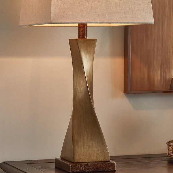 Distressed lamp set on sale