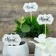 preview thumbnail 5 of 4, 50 White 5" Bamboo Thank You Tags with Sustainable Skewers Picks