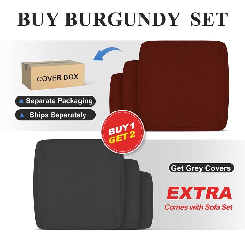 11-Piece Luxury Aluminum Outdoor Furniture Set with Chaise Lounge & Fire Pit Table, 29" Deep Seating Aluminum Patio Sectional