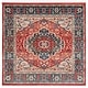preview thumbnail 8 of 29, Lauren Ralph Lauren Chloe Traditional Medallion Rug Fringe 6'7" Square - Red/Navy - Square