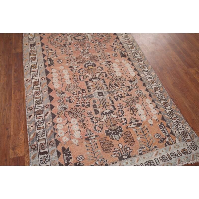 Lilian Persian Vintage Runner Rug Hand-Knotted Wool Carpet - 3'8" x 9'9"