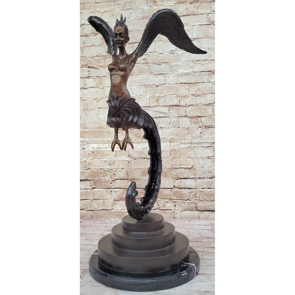 Kinnara Kinaree Kinari Woman Statue Sculpture Figure Hinduism Buddhism 24 Inches X 13 Inches