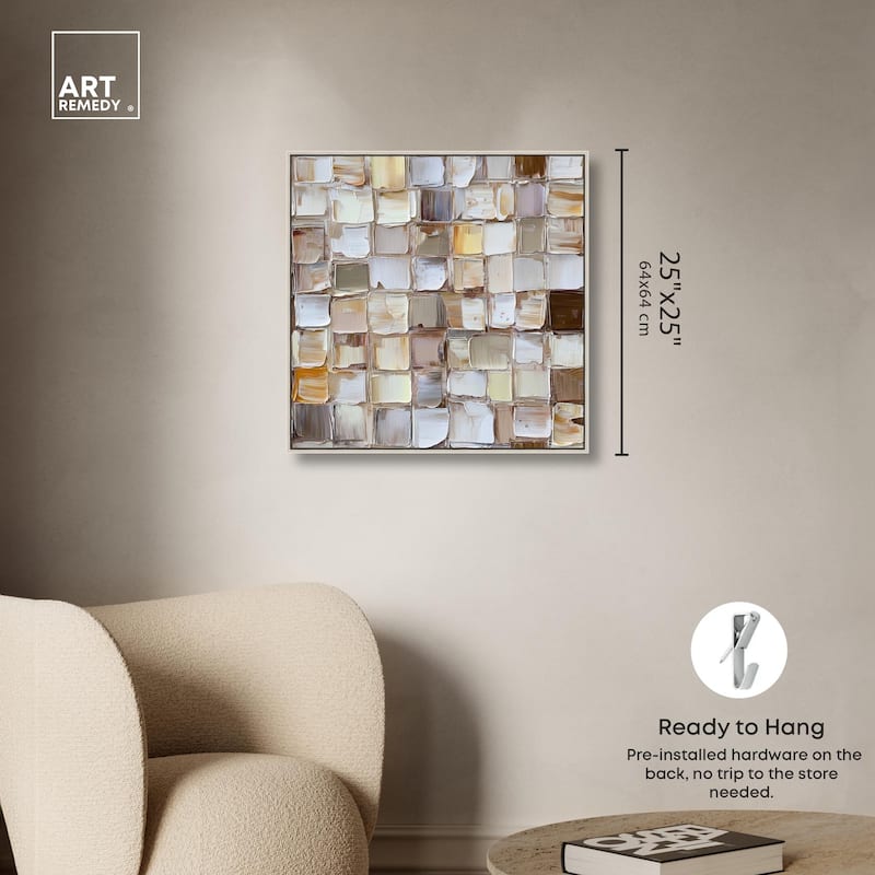 Woven Stone Canvas by Art Remedy