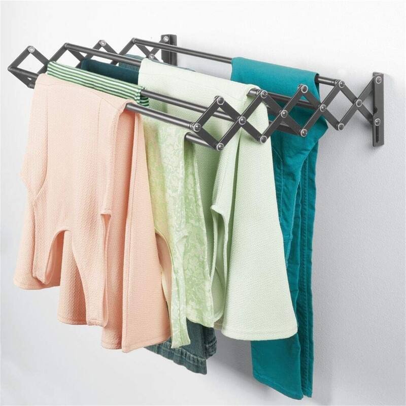 Expandable Wall Mount Drying Rack - 8 Bars Included