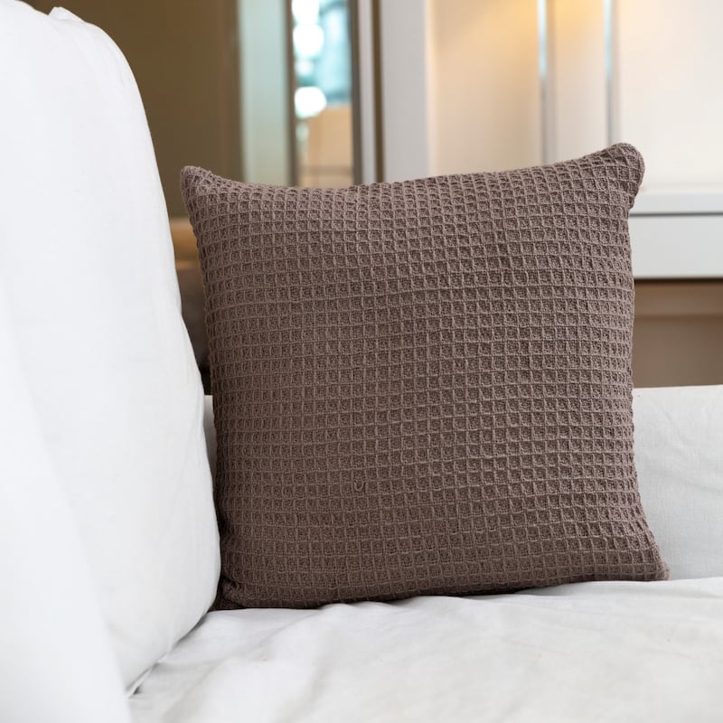 Fabstyles Honeycomb Cotton Polyfilled Cushions Set of 2