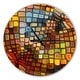 preview thumbnail 7 of 8, Designart 'Dreaming of Stained Glass' Large Modern Wall CLock 16 in. wide x 16 in. high