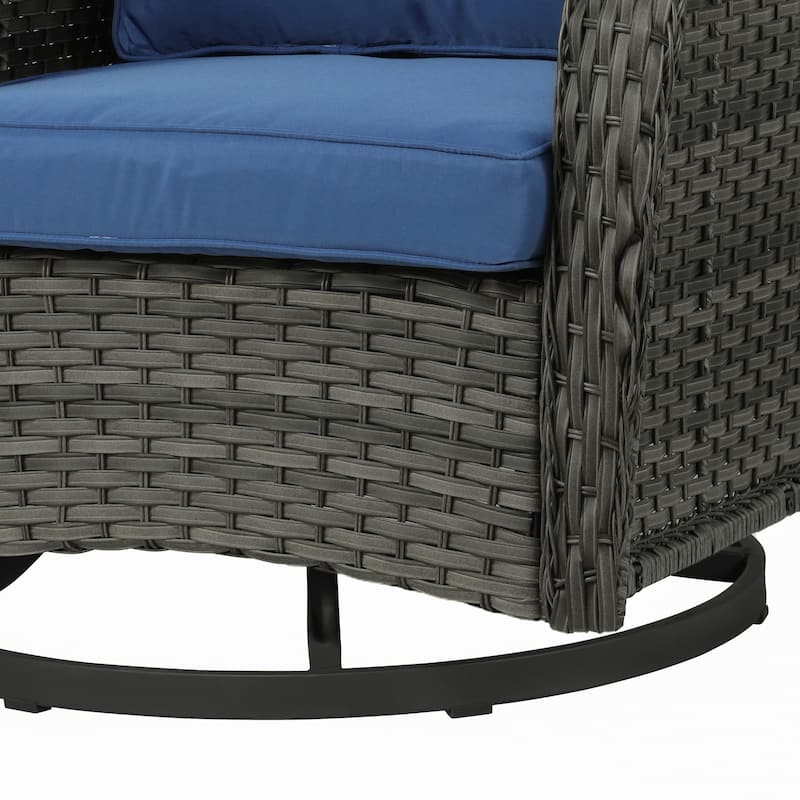 Outdoor Rattan Rocker Wicker Swivel Rocking Chair