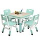 preview thumbnail 31 of 35, Kids Table and 4Chairs Set-Height Adjustable Desk Mint Green