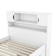 preview thumbnail 11 of 12, Twin Size Platform Bed Frame with Storage Bookcases and Shelves,4 Drawers