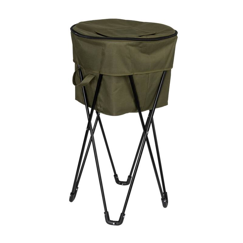 Household Essentials Thermal Standing Cooler with Travel Bag - 18.1"L x 18.1"W x 33.1"H - Green