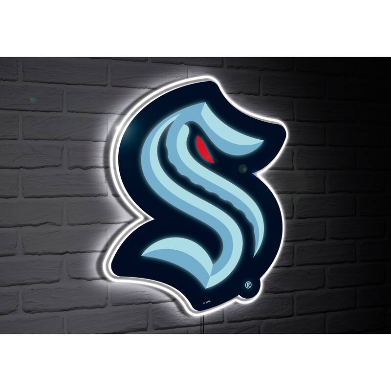 Seattle Kraken Team Logo LED Wall Decor Lighted Sign