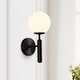 preview thumbnail 5 of 8, 1-light Glass Globe Wall Sconce