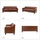 preview thumbnail 25 of 65, Mateo 82.28" Wide Transitional Genuine Leather Sofa with Nailhead Trim and Button-Tufted Back