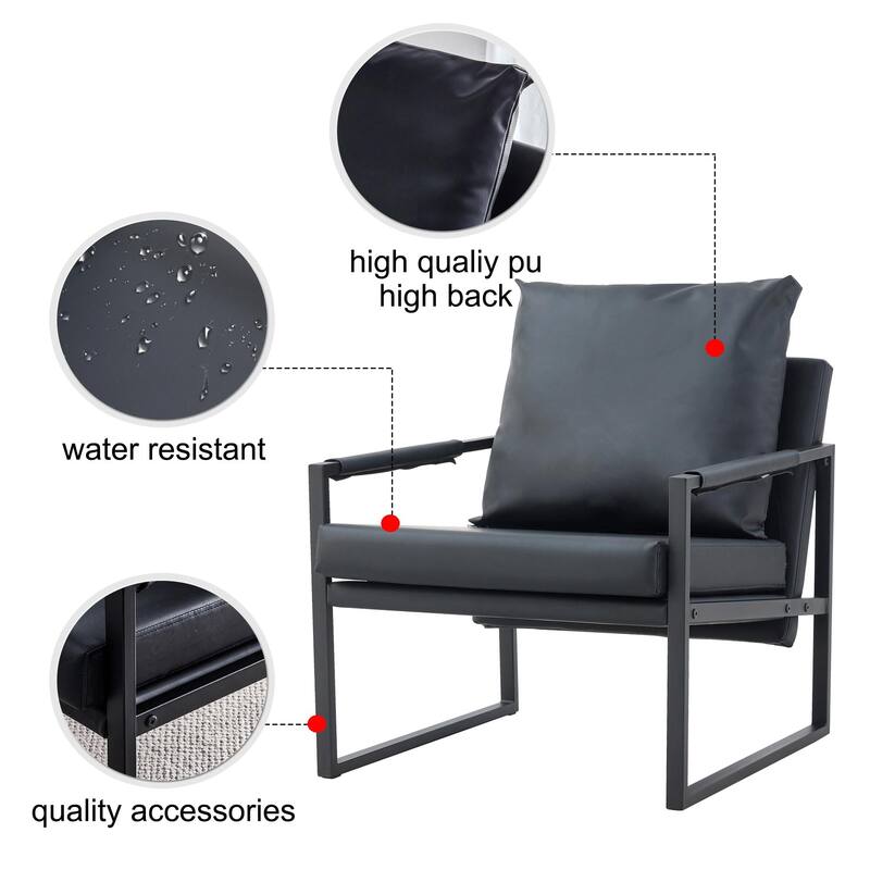 Ouyessir Set of 2 Modern Velvet Accent Chair Linen Sling ArmChair